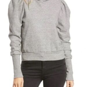 AG Denim - Gray Puff Sleeve Hoodie - US Small - BNWT - $98!!